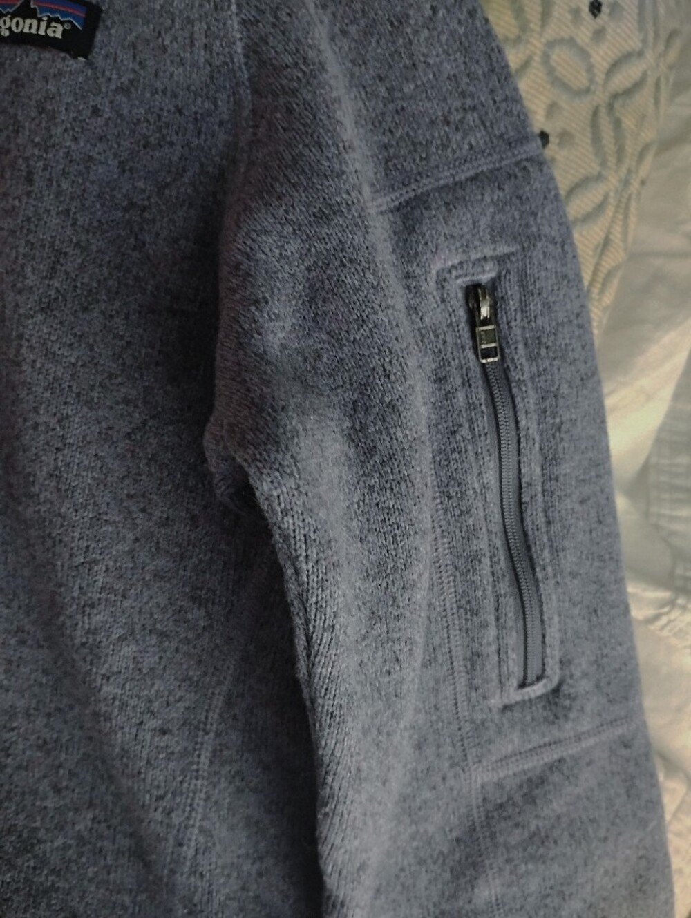 Patagonia Women's Quarter-Zip Fleece Pullover - Heather Navy - Picture 3 of 3